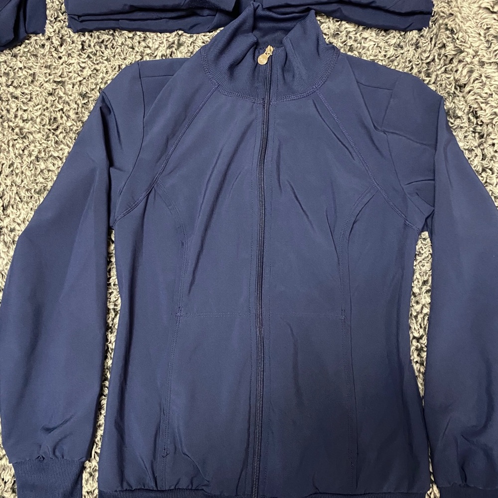 Infinity scrub warm up jacket-Navy Blue